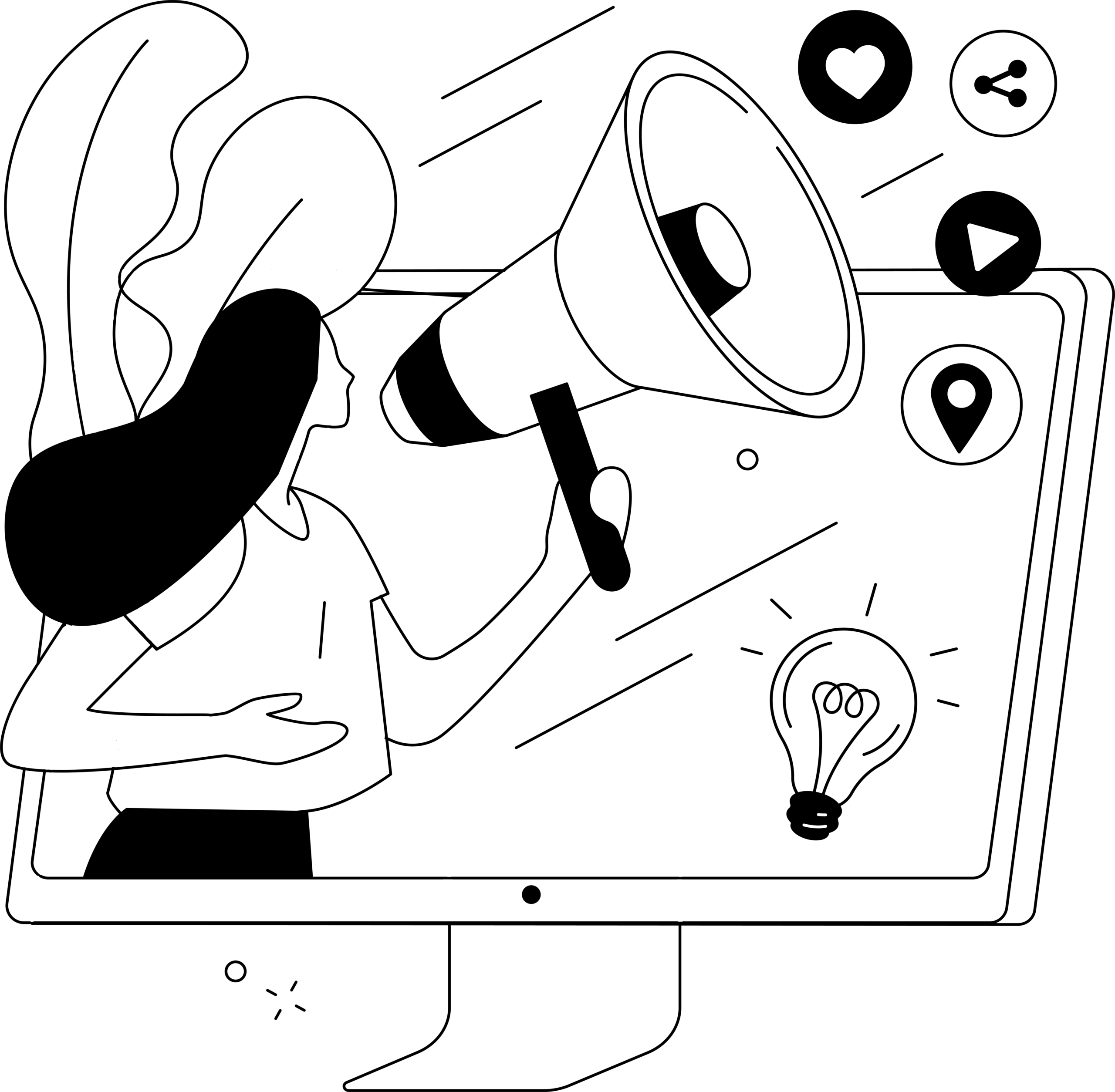 Woman Megaphone Campaign